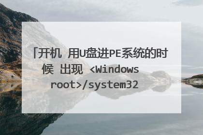 开机 用U盘进PE系统的时候 出现 <Windows root>/system32/hal.dll 文件丢失