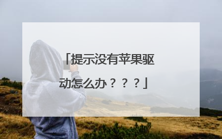 提示没有苹果驱动怎么办???
