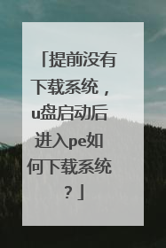 提前没有下载系统,u盘启动后进入pe如何下载系统?