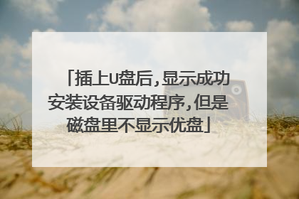 插上U盘后,显示成功安装设备驱动程序,但是磁盘里不显示优盘