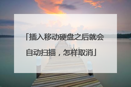 插入移动硬盘之后就会自动扫描，怎样取消