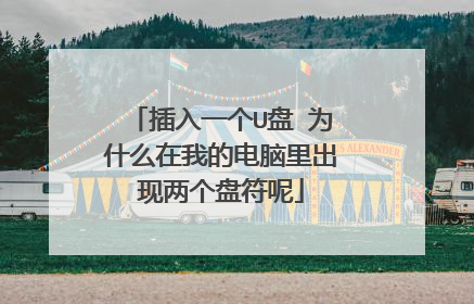 插入一个U盘 为什么在我的电脑里出现两个盘符呢
