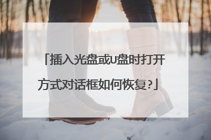 插入光盘或U盘时打开方式对话框如何恢复?