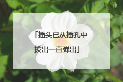 插头已从插孔中拔出一直弹出