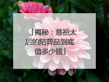 揭秘:慈禧太后的陪葬品到底值多少钱