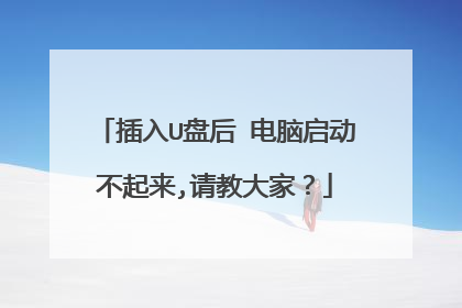 插入U盘后 电脑启动不起来,请教大家?