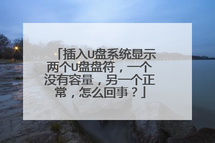 插入U盘系统显示两个U盘盘符，一个没有容量，另一个正常，怎么回事？