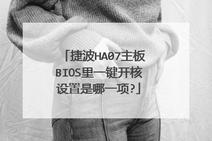 捷波HA07主板BIOS里一键开核设置是哪一项?