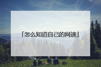 怎么知道自己的网速