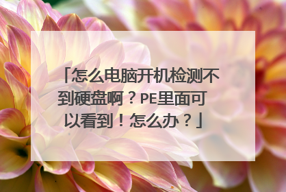 怎么电脑开机检测不到硬盘啊？PE里面可以看到！怎么办？