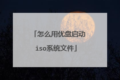 怎么用优盘启动iso系统文件