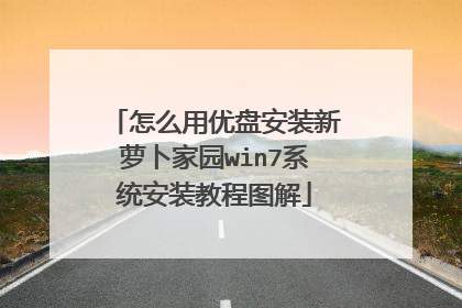 怎么用优盘安装新萝卜家园win7系统安装教程图解