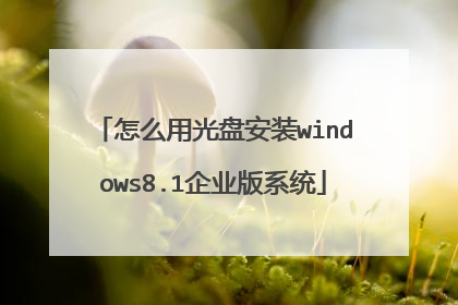 怎么用光盘安装windows8.1企业版系统