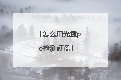 怎么用光盘pe检测硬盘