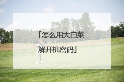 怎么用大白菜解开机密码