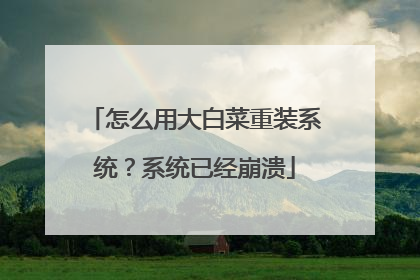 怎么用大白菜重装系统?系统已经崩溃