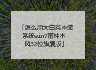 怎么用大白菜重装系统win7雨林木风32位旗舰版