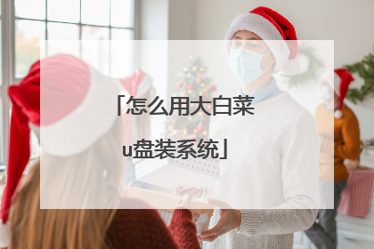 怎么用大白菜u盘装系统