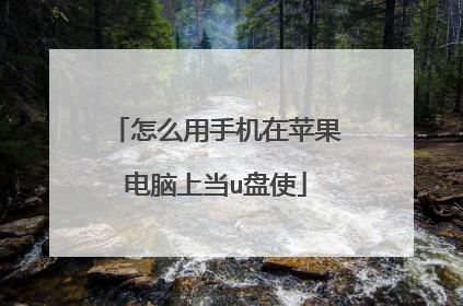 怎么用手机在苹果电脑上当u盘使