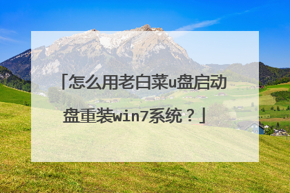 怎么用老白菜u盘启动盘重装win7系统？