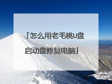 怎么用老毛桃U盘启动盘修复电脑