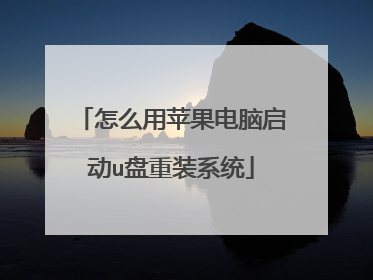 怎么用苹果电脑启动u盘重装系统