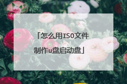 怎么用ISO文件制作u盘启动盘