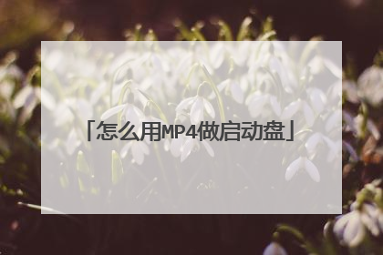 怎么用MP4做启动盘