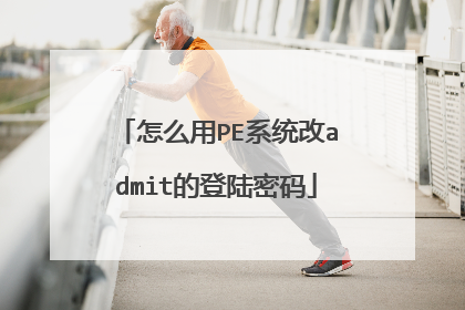 怎么用PE系统改admit的登陆密码