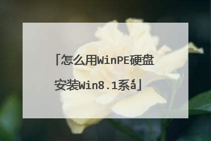 怎么用WinPE硬盘安装Win8.1系ǻ