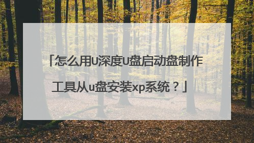 怎么用U深度U盘启动盘制作工具从u盘安装xp系统？