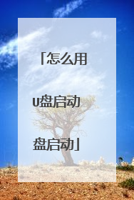 怎么用U盘启动盘启动