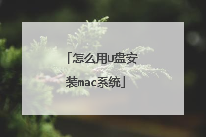 怎么用U盘安装mac系统