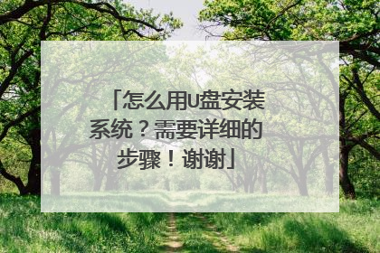 怎么用U盘安装系统？需要详细的步骤！谢谢
