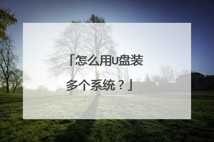 怎么用U盘装多个系统？