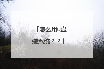 怎么用U盘装系统??