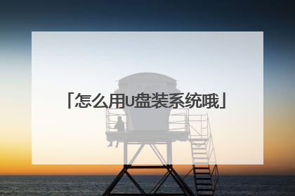 怎么用U盘装系统哦
