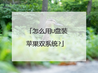 怎么用U盘装苹果双系统?