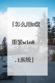 怎么用U盘重装win8.1系统