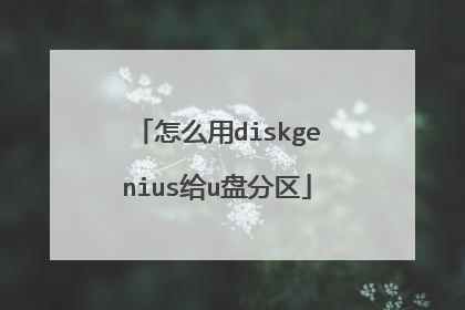 怎么用diskgenius给u盘分区