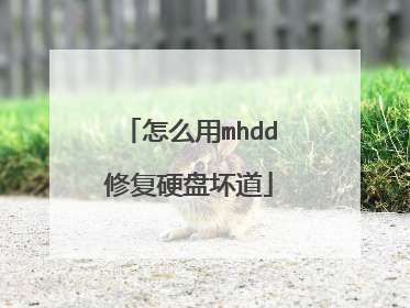 怎么用mhdd修复硬盘坏道