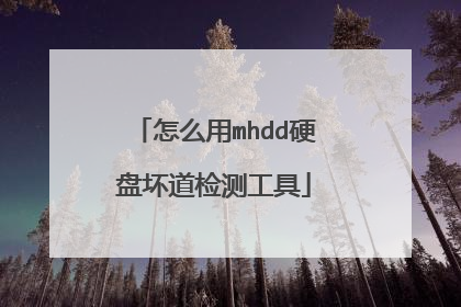 怎么用mhdd硬盘坏道检测工具