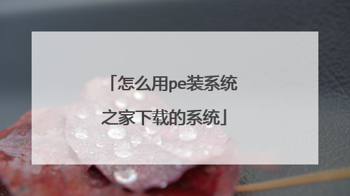 怎么用pe装系统之家下载的系统