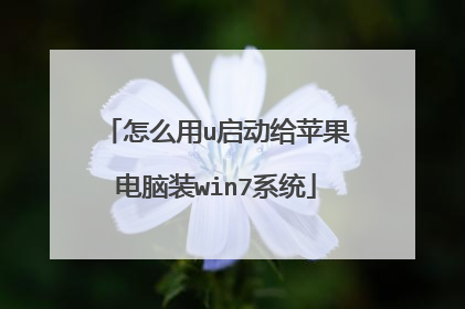 怎么用u启动给苹果电脑装win7系统
