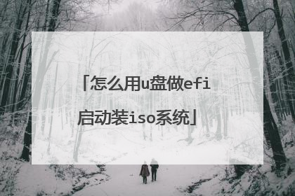 怎么用u盘做efi启动装iso系统