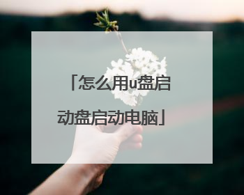 怎么用u盘启动盘启动电脑