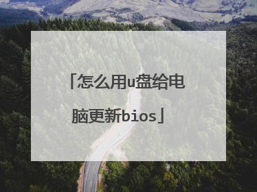 怎么用u盘给电脑更新bios