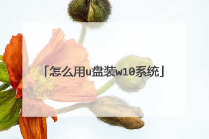 怎么用u盘装w10系统