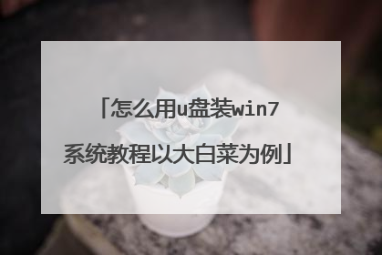 怎么用u盘装win7系统教程以大白菜为例