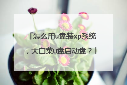 怎么用u盘装xp系统,大白菜U盘启动盘?